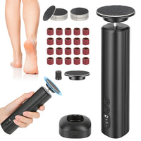 2 In 1 Electric Foot Callus Remover Nail Grinder Feet Care Kit For Women Rechargeable Foot File With 40 Sanding Discs Bands For Dead Skin Cracked Heels Home Salon Use