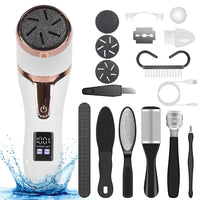 17Pcs Electric Foot Callus Remover With Vacuum Foot Grinder Rechargeable Foot File Dead Skin Pedicure Machine 6