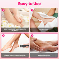 2 In 1 Electric Foot Callus Remover Nail Grinder Feet Care Kit For Women Rechargeable Foot File With 40 Sanding Discs Bands For Dead Skin Cracked Heels Home Salon Use 2