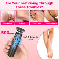 2 In 1 Electric Foot Callus Remover Nail Grinder Feet Care Kit For Women Rechargeable Foot File With 40 Sanding Discs Bands For Dead Skin Cracked Heels Home Salon Use 8