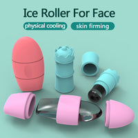 Silicone Ice Face Roller Contour Shrink Pores Remove Dark Circles Massage Skin Beauty Facial Roller For Eyes Neck Skin Care Tool 6