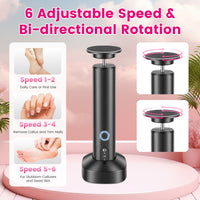 2 In 1 Electric Foot Callus Remover Nail Grinder Feet Care Kit For Women Rechargeable Foot File With 40 Sanding Discs Bands For Dead Skin Cracked Heels Home Salon Use 3