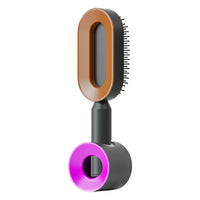 Self Cleaning Hair Brush For Women One-key Cleaning Hair Loss Airbag Massage Scalp Comb Anti-Static Hairbrush 2